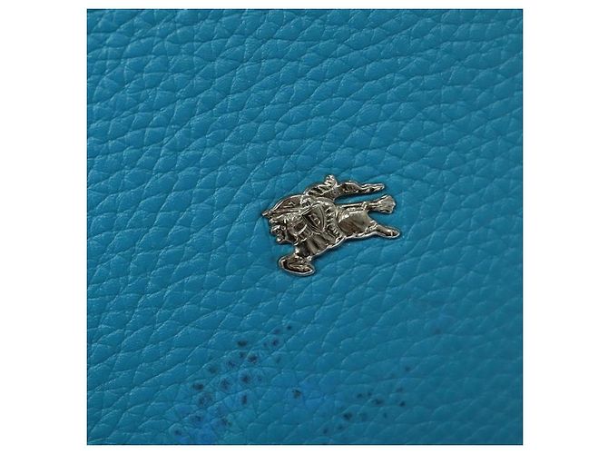 Borsa tote in pelle blu argento Auth bs24752 di BURBERRY - vista 9