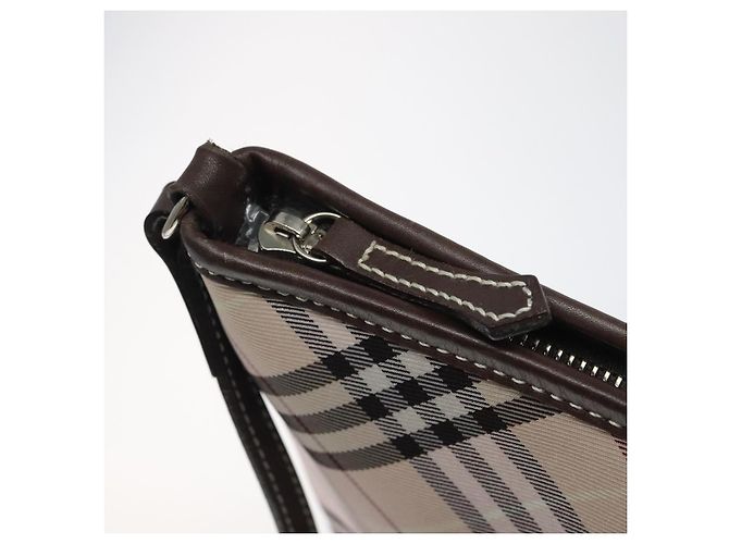 Borsa a spalla Burberry Nova Check Blue Label in tela beige Auth 119982 - vista 10