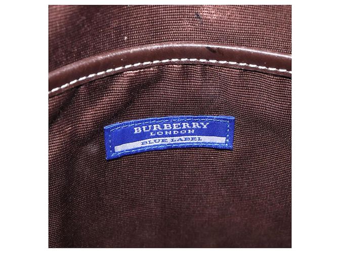 Borsa a spalla Burberry Nova Check Blue Label in tela beige Auth 119982 - vista 11