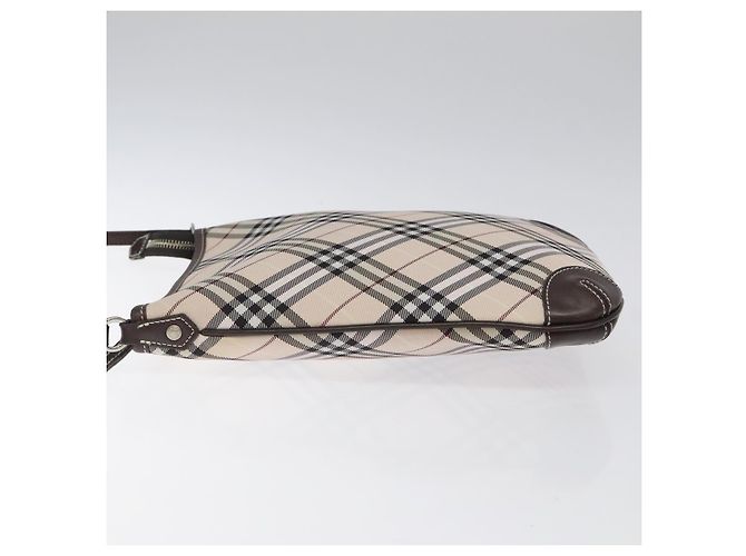 Borsa a spalla Burberry Nova Check Blue Label in tela beige Auth 119982 - vista 4
