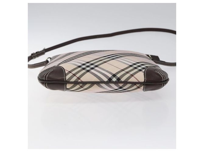 Borsa a spalla Burberry Nova Check Blue Label in tela beige Auth 119982 - vista 5