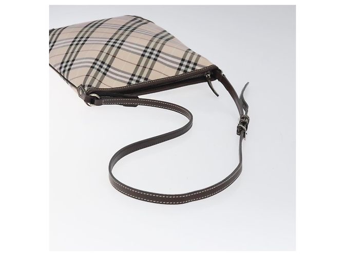 Borsa a spalla Burberry Nova Check Blue Label in tela beige Auth 119982 - vista 7
