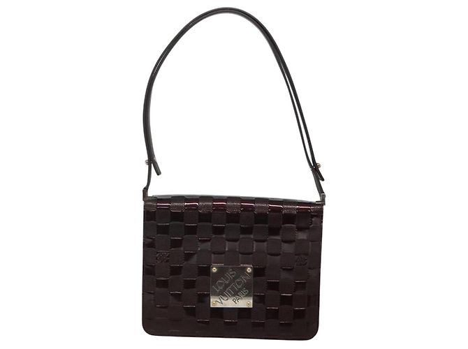 LOUIS VUITTON Borsa a Spalla Cabaret Damier Vernis Nera M92124 LV Auth 120070 Nero - vista 13