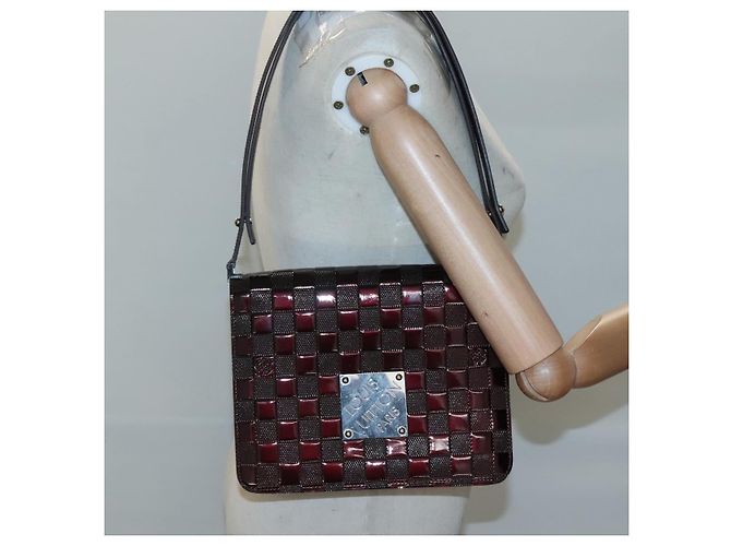 LOUIS VUITTON Borsa a Spalla Cabaret Damier Vernis Nera M92124 LV Auth 120070 Nero - vista 24