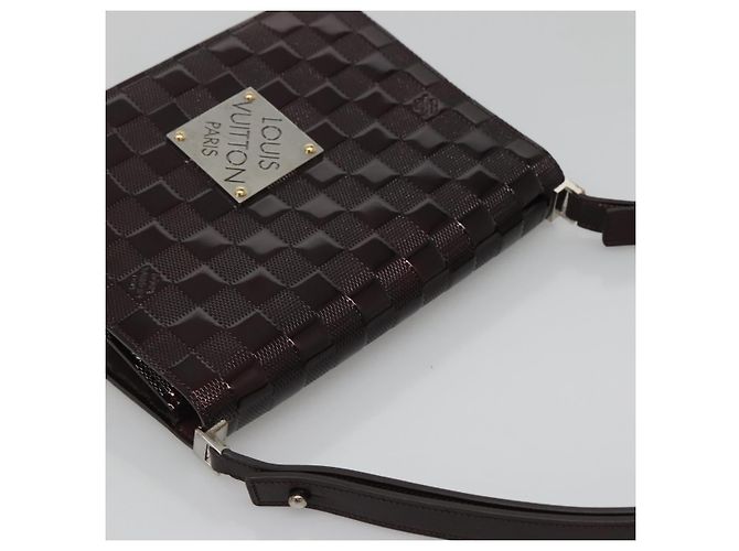 LOUIS VUITTON Borsa a Spalla Cabaret Damier Vernis Nera M92124 LV Auth 120070 Nero - vista 6