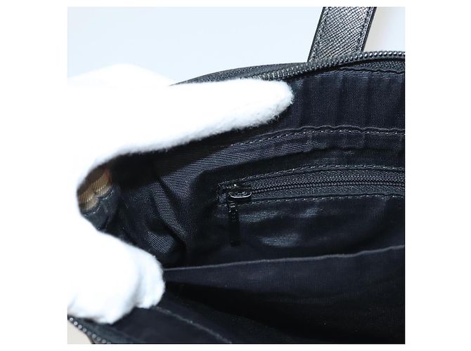 Autre Marque Bolsa de mão em lona bege com estampa Nova Check da Burberrys, dourada, autêntica BA1414 Dourado - vista 21
