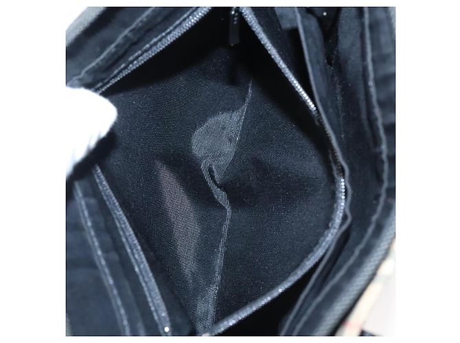 Autre Marque Bolsa de mão em lona bege com estampa Nova Check da Burberrys, dourada, autêntica BA1414 Dourado - vista 22