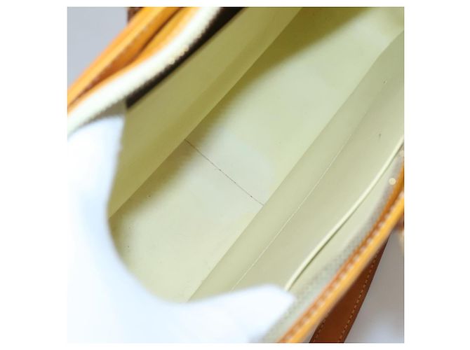 LOUIS VUITTON Borsa Tote Columbus Monogram Vernis Giallo Lime M91047 Auth th5893 D'oro - vista 11