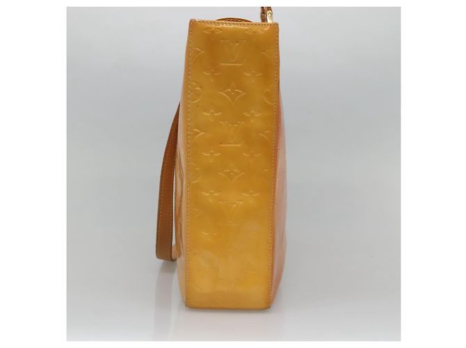 LOUIS VUITTON Borsa Tote Columbus Monogram Vernis Giallo Lime M91047 Auth th5893 D'oro - vista 4