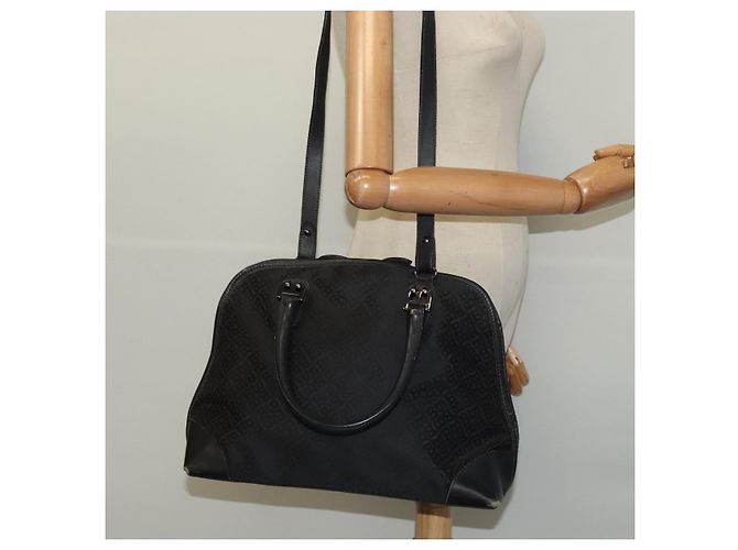 Borsa BALLY in nylon 2 vie nera argento Auth ti2995 Nero - vista 21