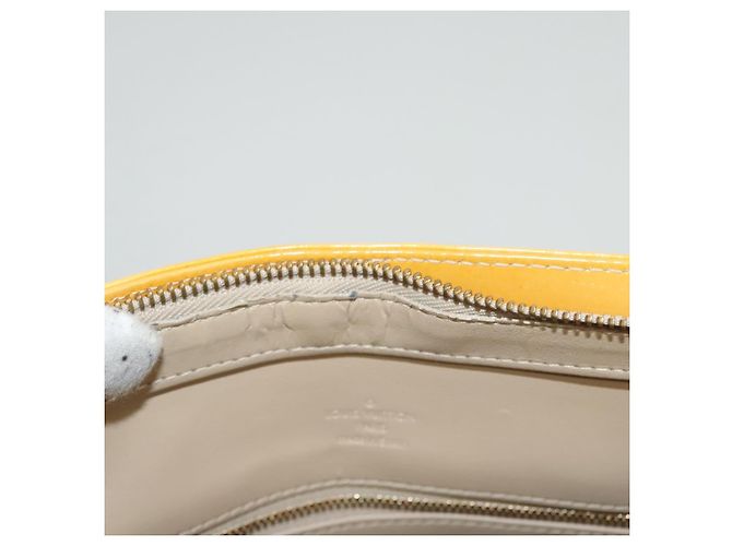 LOUIS VUITTON Monogram Vernis Houston Hand Bag Beige M91004 LV Auth ep8736 - view 10