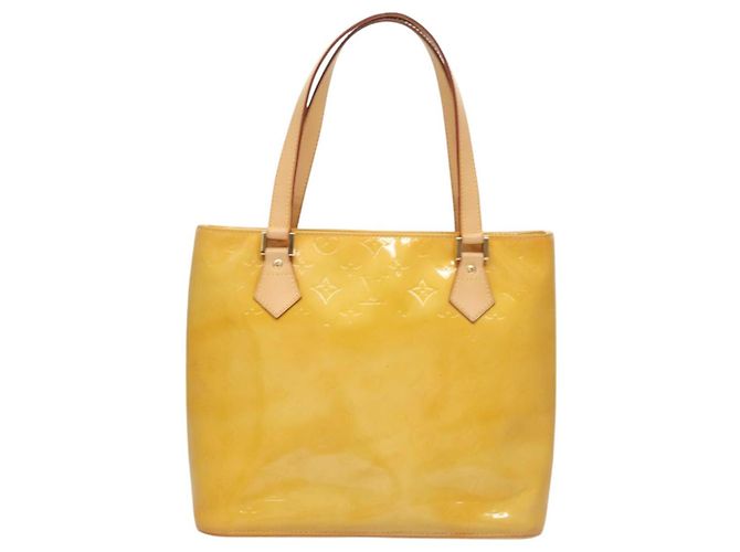 LOUIS VUITTON Monogram Vernis Houston Hand Bag Beige M91004 LV Auth ep8736 - view 13