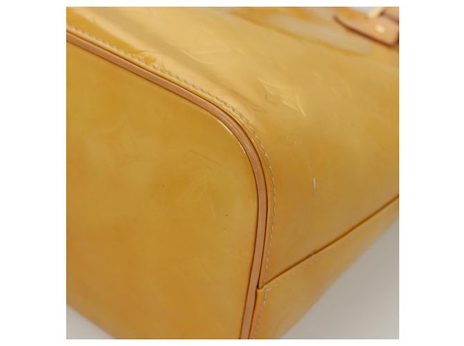 LOUIS VUITTON Monogram Vernis Houston Hand Bag Beige M91004 LV Auth ep8736 - view 15