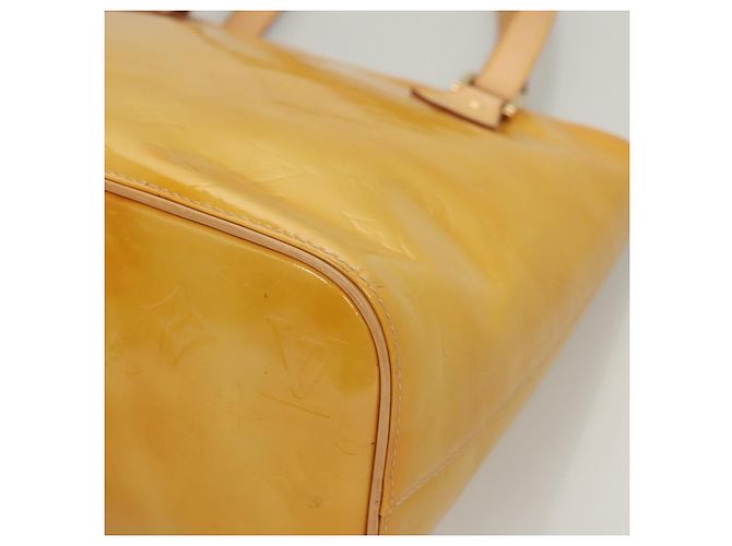 LOUIS VUITTON Monogram Vernis Houston Hand Bag Beige M91004 LV Auth ep8736 - view 17