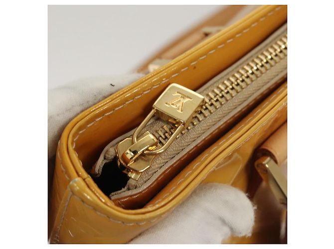 LOUIS VUITTON Monogram Vernis Houston Hand Bag Beige M91004 LV Auth ep8736 - view 18