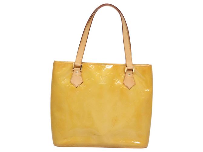 LOUIS VUITTON Monogram Vernis Houston Hand Bag Beige M91004 LV Auth ep8736 - view 2