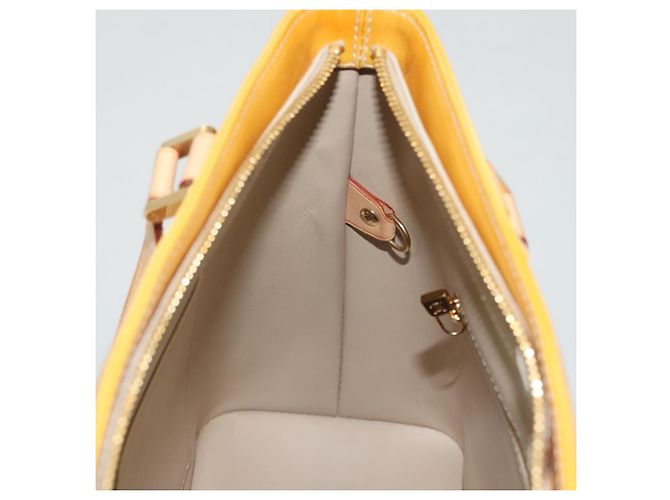 LOUIS VUITTON Monogram Vernis Houston Hand Bag Beige M91004 LV Auth ep8736 - view 22
