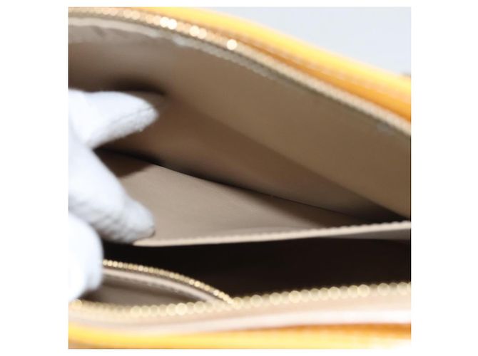 LOUIS VUITTON Monogram Vernis Houston Hand Bag Beige M91004 LV Auth ep8736 - view 25
