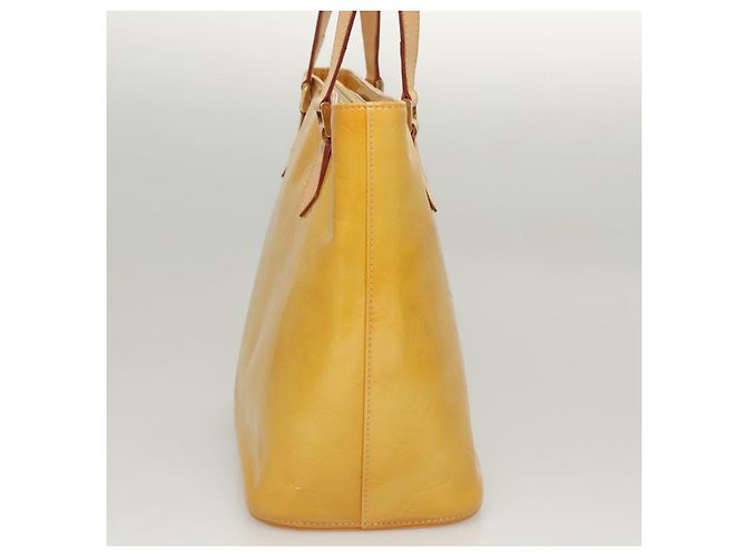 LOUIS VUITTON Monogram Vernis Houston Hand Bag Beige M91004 LV Auth ep8736 - view 5