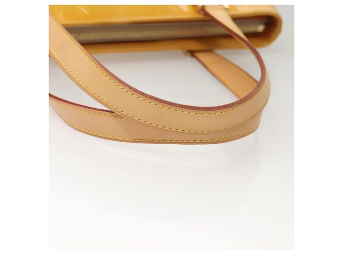 LOUIS VUITTON Monogram Vernis Houston Hand Bag Beige M91004 LV Auth ep8736 - view 8