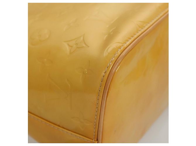 LOUIS VUITTON Monogram Vernis Houston Hand Bag Beige M91004 LV Auth ep8736 - view 9