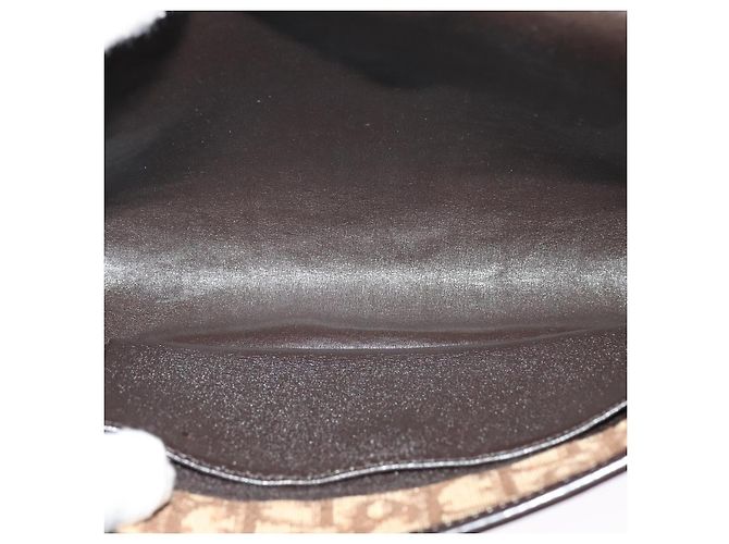 Borsa a spalla in tela Trotter Christian Dior marrone oro Auth 118537 D'oro - vista 11
