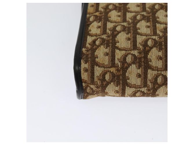 Borsa a spalla in tela Trotter Christian Dior marrone oro Auth 118537 D'oro - vista 15
