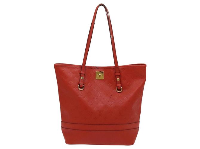 LOUIS VUITTON Borsa Tote Citadines PM Monogram Empreinte Arancione M40556 Auth 120048 - vista 13