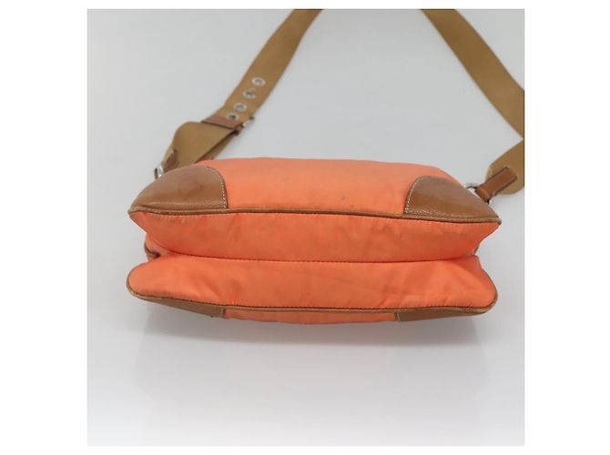 PRADA Schultertasche Nylon Orange Silber Authentisch bs24487 - Ansicht 5