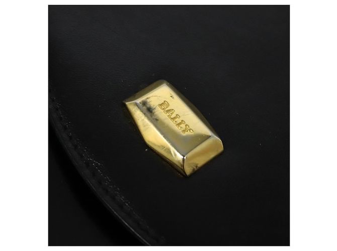 BALLY Borsa a Spalla in Pelle Nera e Oro Auth bs24565 Nero D'oro - vista 10