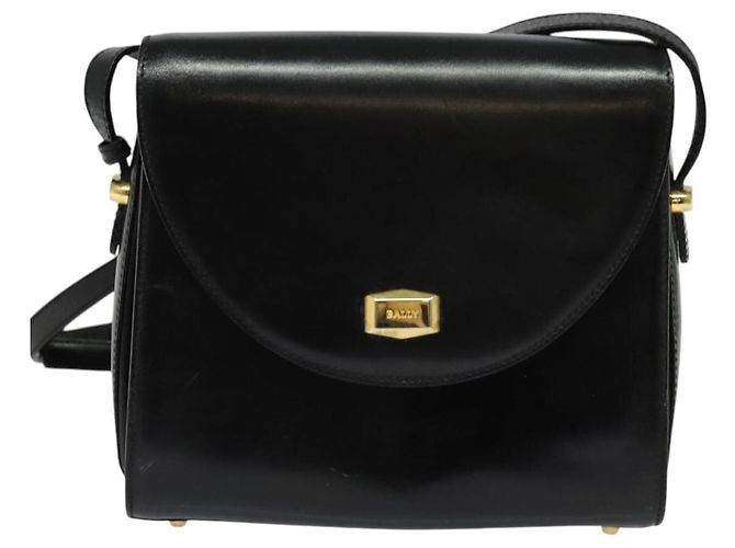 BALLY Borsa a Spalla in Pelle Nera e Oro Auth bs24565 Nero D'oro - vista 13