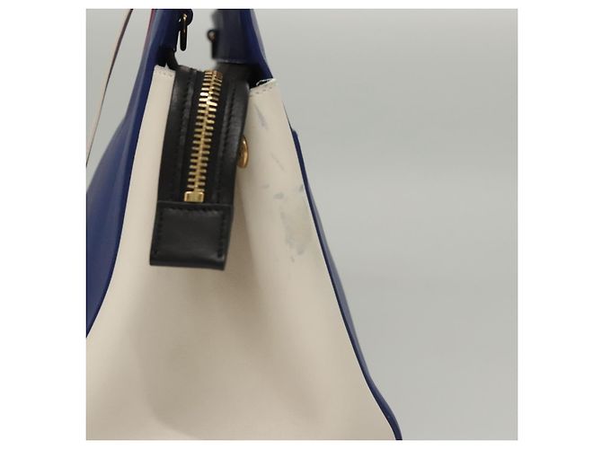 SAINT LAURENT Cabas Rive Gauche Borsa a mano in pelle blu GNR400413 Auth bs24669 - vista 5