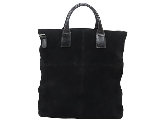Borsa a mano GUCCI in suede 2 vie nera argento Auth ti2978 Nero - vista 13