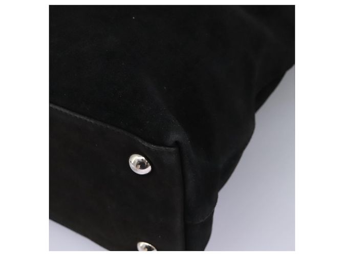 Borsa a mano GUCCI in suede 2 vie nera argento Auth ti2978 Nero - vista 15