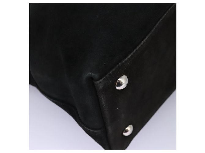 Borsa a mano GUCCI in suede 2 vie nera argento Auth ti2978 Nero - vista 16