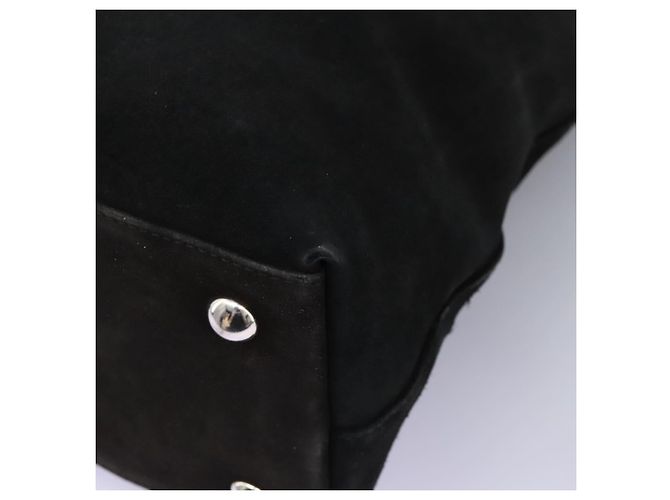 Borsa a mano GUCCI in suede 2 vie nera argento Auth ti2978 Nero - vista 17