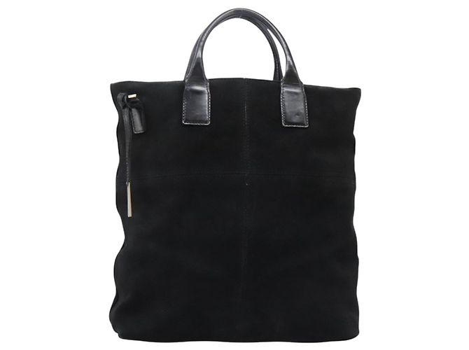 Borsa a mano GUCCI in suede 2 vie nera argento Auth ti2978 Nero - vista 2