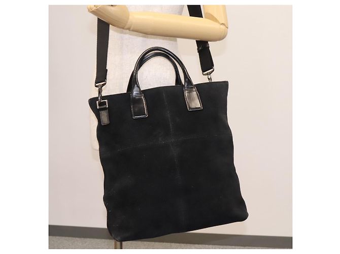 Borsa a mano GUCCI in suede 2 vie nera argento Auth ti2978 Nero - vista 26