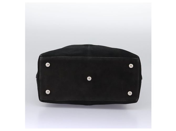 Borsa a mano GUCCI in suede 2 vie nera argento Auth ti2978 Nero - vista 6