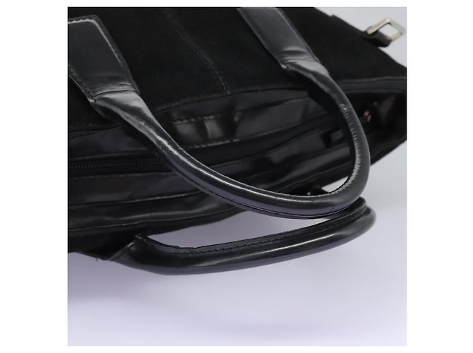 Borsa a mano GUCCI in suede 2 vie nera argento Auth ti2978 Nero - vista 8