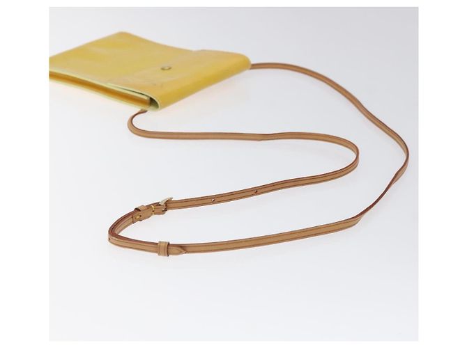 LOUIS VUITTON Pochette Kenmare Monogram Vernis Gialla M91060 LV Auth ti2982 Giallo - vista 7