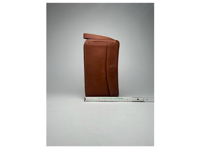 Triomphe Céline Vintage Celine Paris Leder-Clutch braun - Ansicht 12