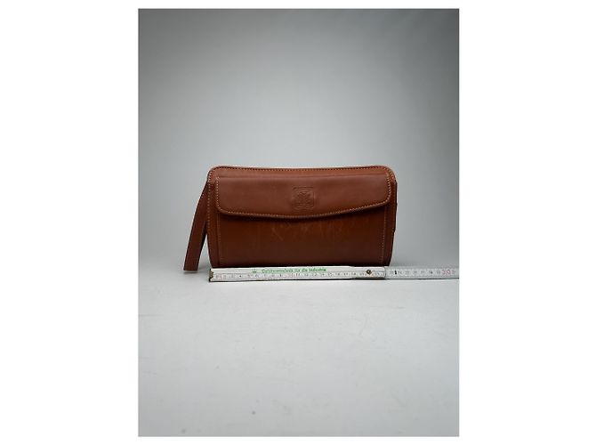 Triomphe Céline Vintage Celine Paris Leder-Clutch braun - Ansicht 13