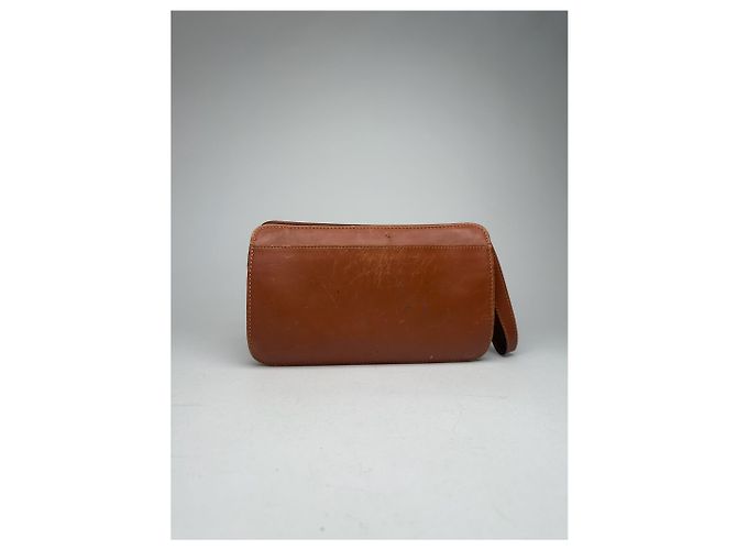 Triomphe Céline Vintage Celine Paris Leder-Clutch braun - Ansicht 2