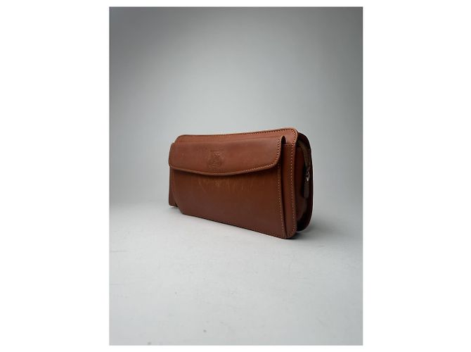 Triomphe Céline Vintage Celine Paris Leder-Clutch braun - Ansicht 3
