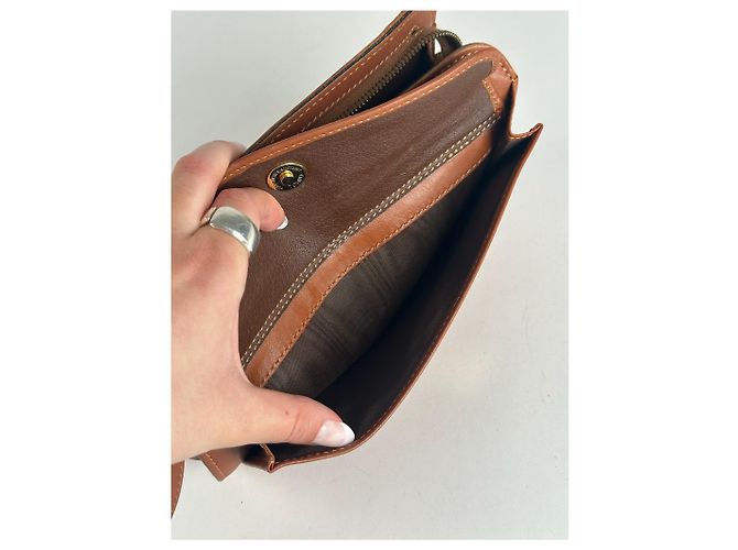 Triomphe Céline Vintage Celine Paris Leder-Clutch braun - Ansicht 6