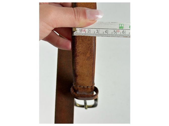 Vintage Issey Miyake Ledergürtel braun Orange - Ansicht 5