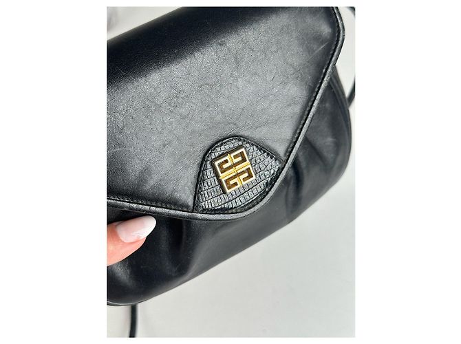 Vintage Givenchy 4G Ledertasche schwarz - Ansicht 4