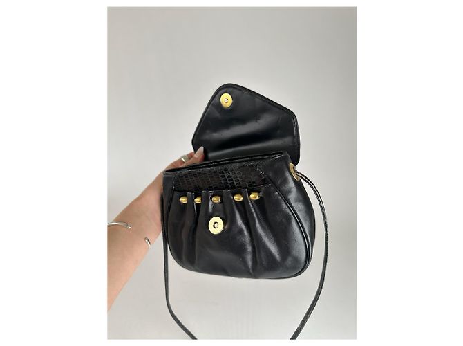 Vintage Givenchy 4G Ledertasche schwarz - Ansicht 8