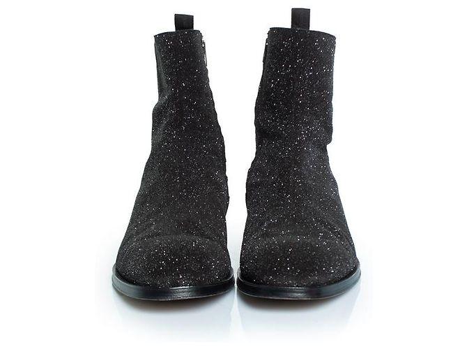 Stivaletti glitter neri Alexander McQueen Nero - vista 5